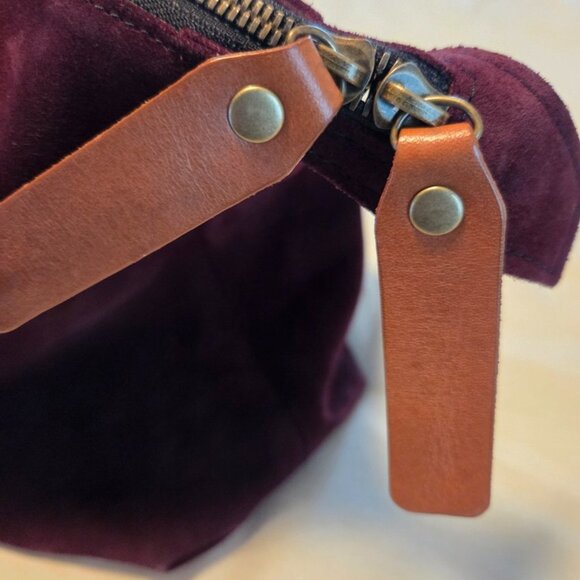 PARKER THATCH SUEDE BURGUNDY CHARLIE BAG - Picture 5 of 9